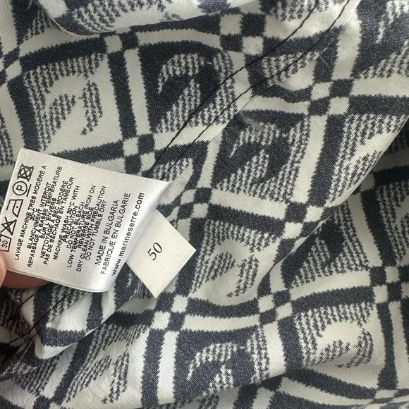 Marine Serre Zephyr Diamond-pattern Moon shirt sz Large - Picture 6 of 7